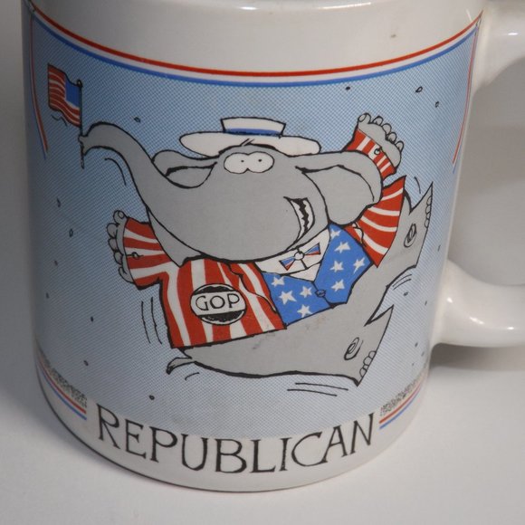 Hallmark Vintage 1988 GOP Republican Elephant Coffee Mug - Picture 1 of 7